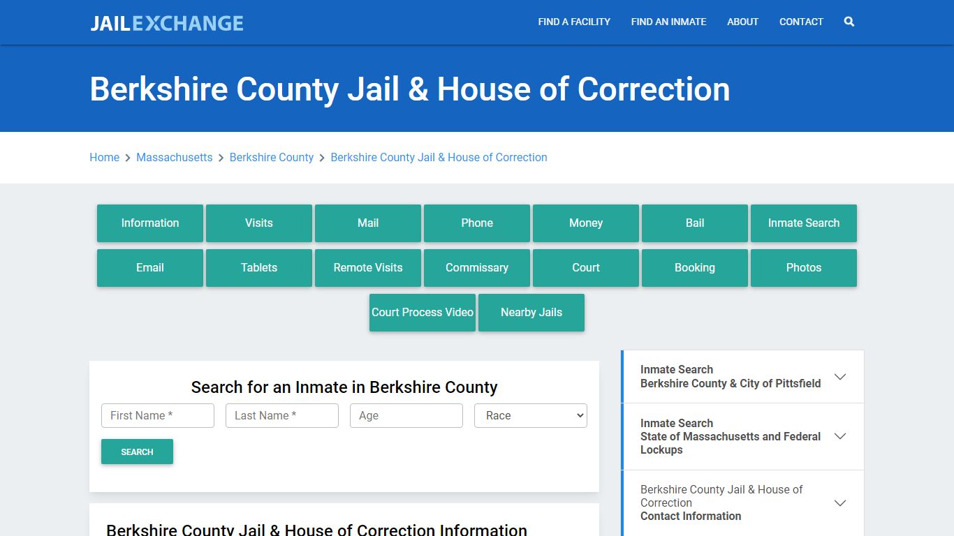 Berkshire County Jail & House of Correction - Jail Exchange